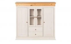 Highboard Bornholm |  Kiefer Weiß / Kiefer antikfarben -Kommode & Sideboards Verkäufe 10239605 2 201811271457