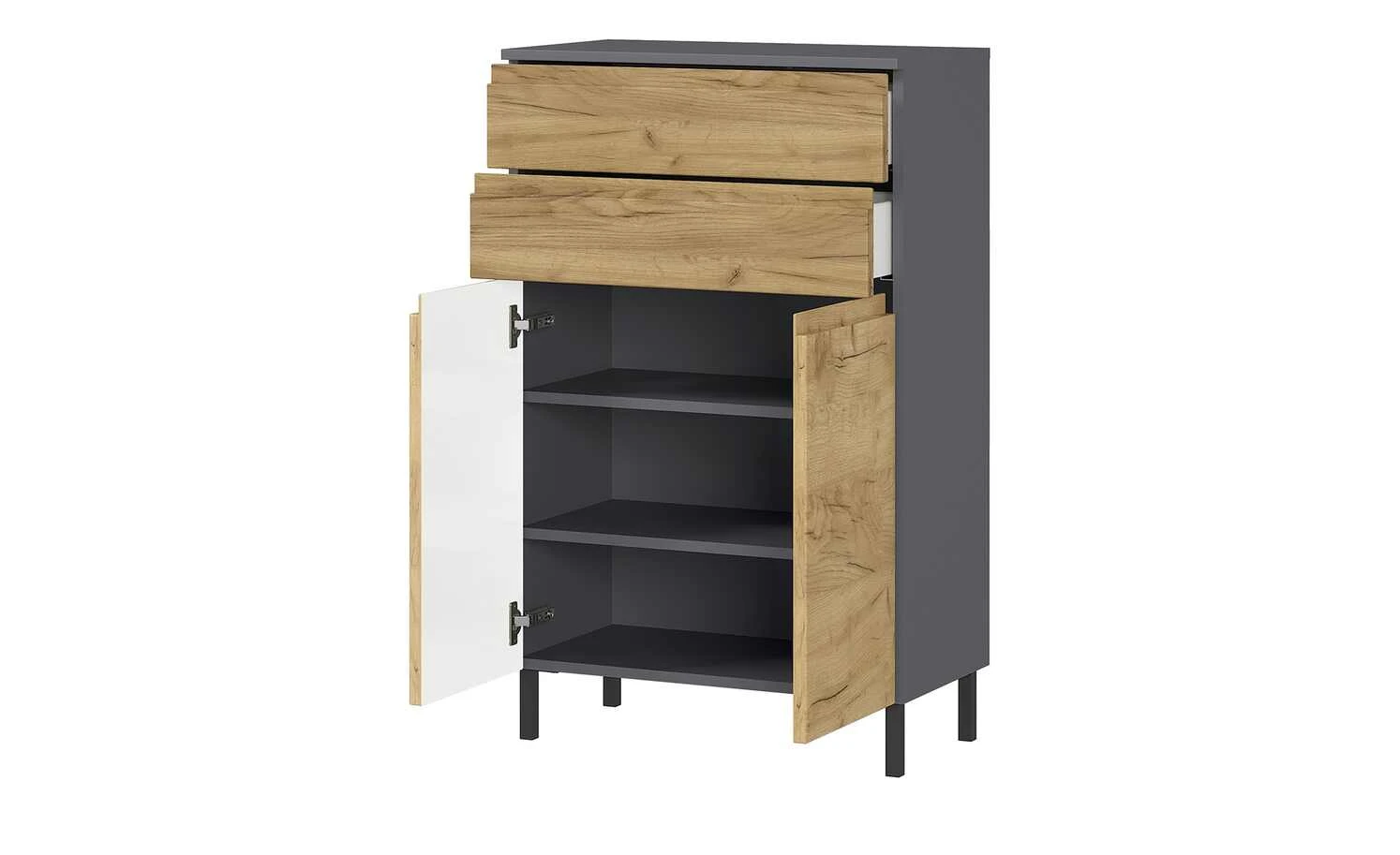 Kommode Seddiner See | Graphitgrau / Grandson Eiche (Nachbildung) 4 Kommode Seddiner See | Graphitgrau / Grandson Eiche (Nachbildung) – Bild 4