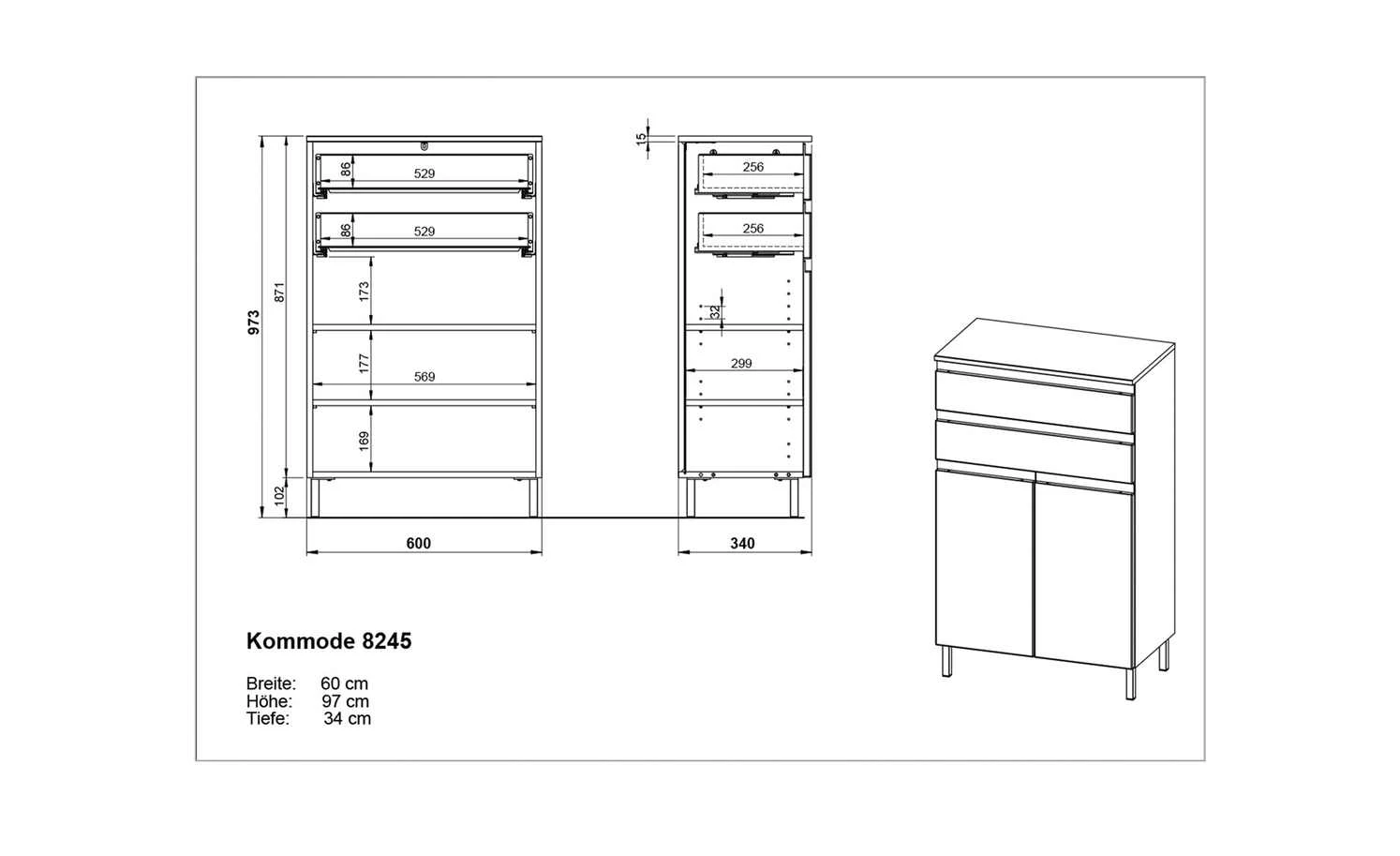 Kommode Seddiner See | Weiß Hochglanz 7 Kommode Seddiner See | Weiß Hochglanz – Bild 7