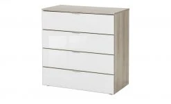 meinSchrank Kommode One 710 | Weiß / Platin Eiche (Nachbildung)