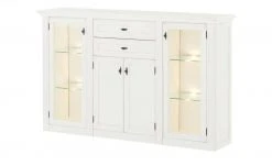 maison bleue Highboard Petit Chalet | Vintage Weiß mit Glastüren -Kommode & Sideboards Verkäufe 11203699 6 202206231234