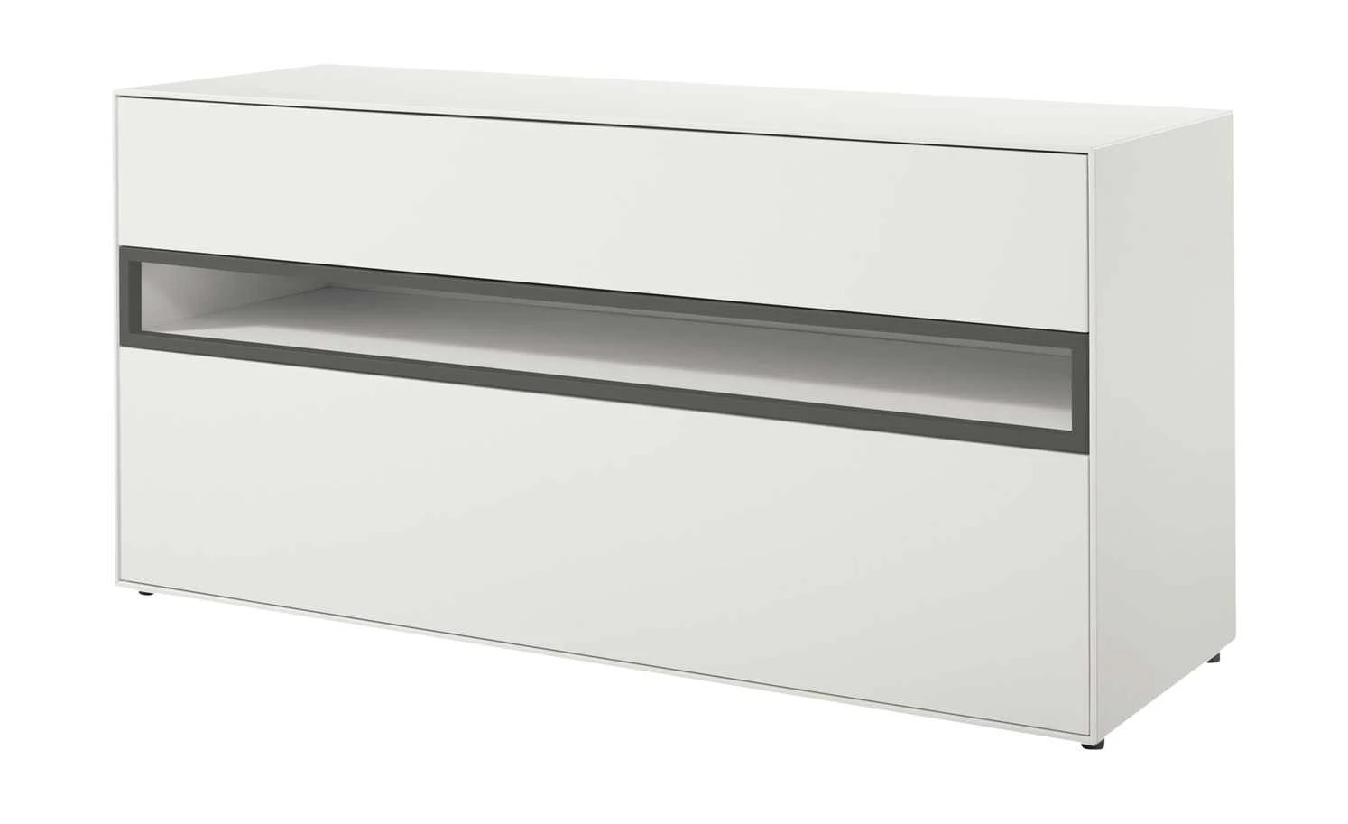 now! by hülsta Lowboard now! easy | Reinweiß / Grau 1 now! by hülsta Lowboard now! easy | Reinweiß / Grau