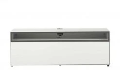 now! by hülsta TV-Lowboard now! easy | Reinweiß / Grau inkl. Kabelführung