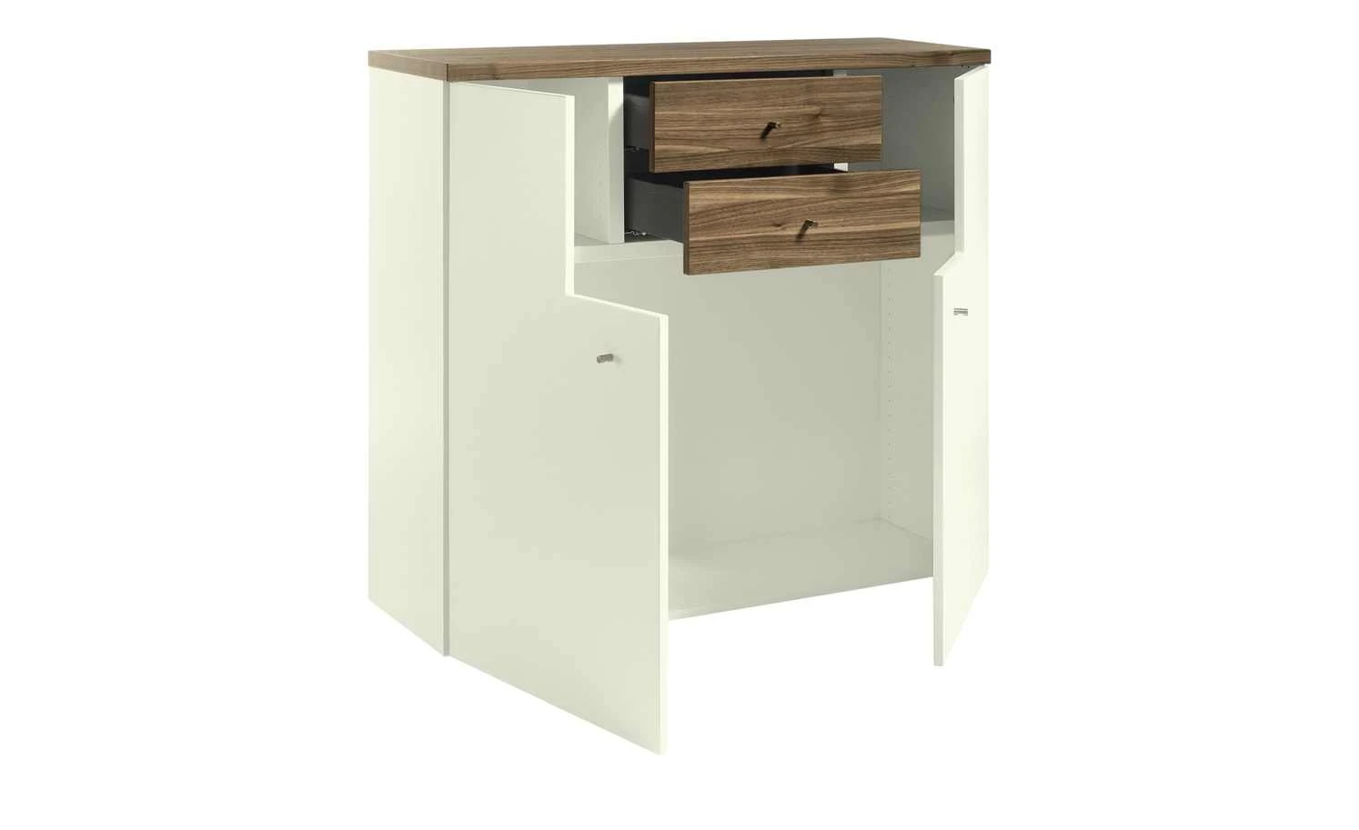 now! by hülsta Highboard hülsta now! time | Kernnussbaum / Weiß 2 now! by hülsta Highboard hülsta now! time | Kernnussbaum / Weiß – Bild 2