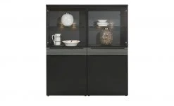 now! by hülsta Highboard now! touch | Schwarz / Samteiche Grau (Nachbildung) -Kommode & Sideboards Verkäufe 11229532 6 202203222233