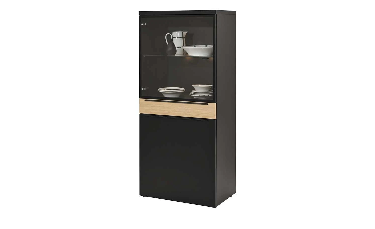 now! by hülsta Highboard now! touch | Schwarz / Samteiche Natur (Nachbildung) links 4 now! by hülsta Highboard now! touch | Schwarz / Samteiche Natur (Nachbildung) links – Bild 4