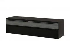 now! by hülsta Lowboard now! touch | Schwarz / Samteiche Grau (Nachbildung)