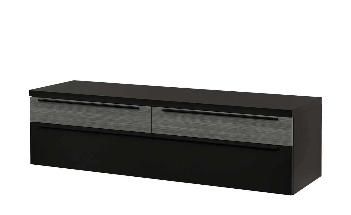 now! by hülsta Lowboard now! touch | Schwarz / Samteiche Grau (Nachbildung) 1 now! by hülsta Lowboard now! touch | Schwarz / Samteiche Grau (Nachbildung)