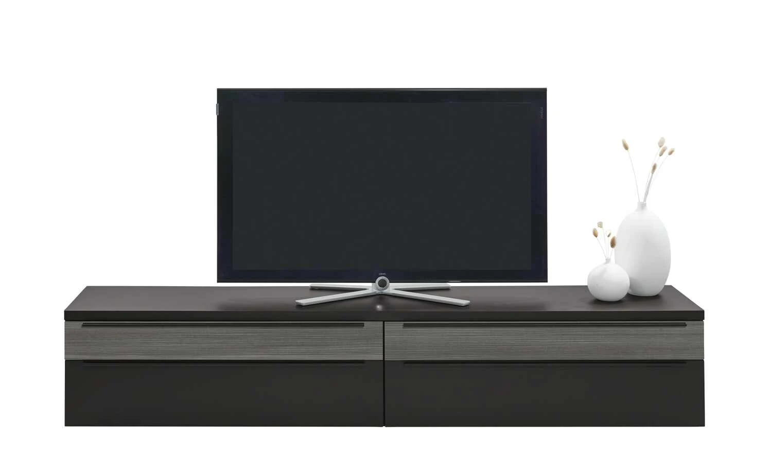 now! by hülsta Lowboard now! touch | Schwarz / Samteiche Grau (Nachbildung) 2 now! by hülsta Lowboard now! touch | Schwarz / Samteiche Grau (Nachbildung) – Bild 2