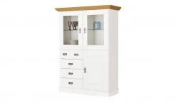 maison bleue Highboard Florian | Weiß / laugenfarben Türen mit Glaseinsatz -Kommode & Sideboards Verkäufe 11239820 2 202108130002