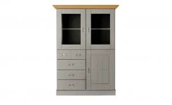 maison bleue Highboard Florian | Grau / laugenfarben Türen mit Glaseinsatz -Kommode & Sideboards Verkäufe 11300220 9 202108131411