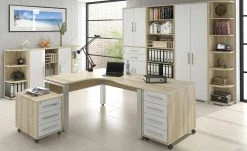 Sideboard mit 2 Schiebetüren Success | Eiche Sonoma (Nachbildung) Weiß