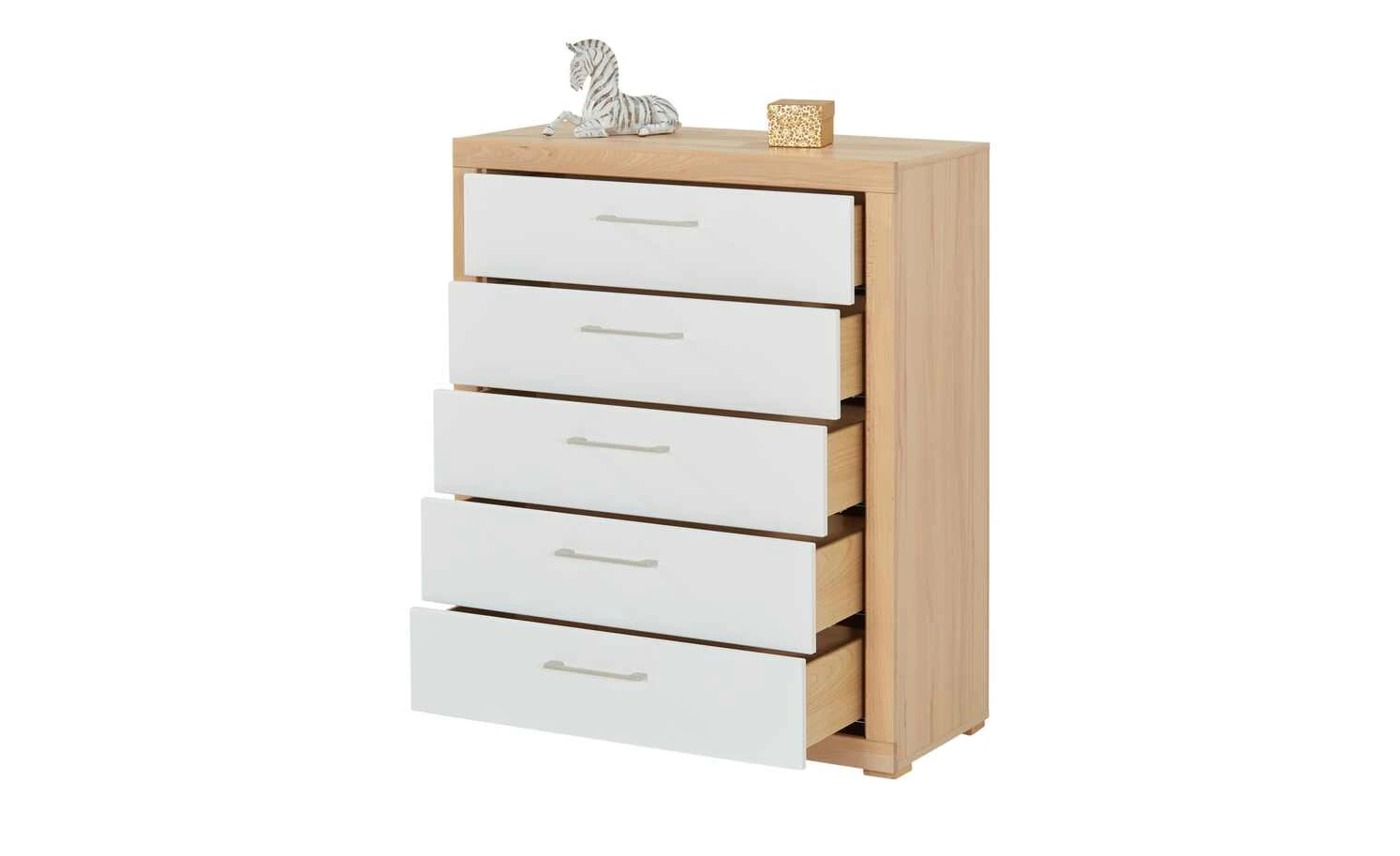 smart Kommode Oslo | Kernbuche (Nachbildung) / Weiß 6 smart Kommode Oslo | Kernbuche (Nachbildung) / Weiß – Bild 6