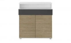 Highboard 2-türig Holly | Weiß / Hickory (Nachbildung) / Anthrazit 9 Highboard 2-türig Holly | Weiß / Hickory (Nachbildung) / Anthrazit -Kommode & Sideboards Verkäufe 12114062 4 202003062237