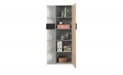 Vitrine Holly | Mittelgrau / Hickory (Nachbildung) / Anthrazit rechts -Kommode & Sideboards Verkäufe 12114074 3 202003242242