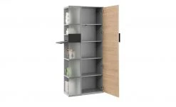 Vitrine Holly | Mittelgrau / Hickory (Nachbildung) / Anthrazit rechts -Kommode & Sideboards Verkäufe 12114074 4 202003242242