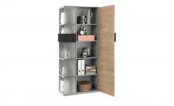 Vitrine Holly | Mittelgrau / Hickory (Nachbildung) / Anthrazit rechts -Kommode & Sideboards Verkäufe 12114074 5 202003242242