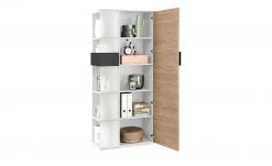 Vitrine Holly | Weiß / Hickory (Nachbildung) / Anthrazit rechts -Kommode & Sideboards Verkäufe 12114077 5 202003242242