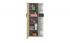 Vitrine Holly | Mittelgrau / Hickory (Nachbildung) / Anthrazit links -Kommode & Sideboards Verkäufe 12114078 2 202003242242