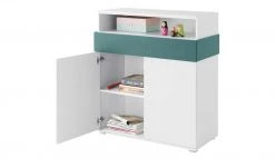 Highboard 2-türig Holly | Weiß / Petrol -Kommode & Sideboards Verkäufe 12115218 3 202003062237