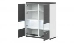 uno Hängevitrine Titan | Weiß / Graphit (Nachbildung) Spot- und Nischenbeleuchtung -Kommode & Sideboards Verkäufe 12200220 3 202106092233