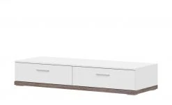 uno Lowboard Titan | Weiß / Eiche Trüffel (Nachbildung) 141|cm