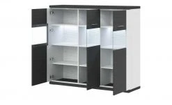 uno Highboard Titan | Weiß / Graphit (Nachbildung) Spot- und Nischenbeleuchtung -Kommode & Sideboards Verkäufe 12200270 3 202106091239