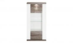 uno Vitrine Titan | Weiß / Eiche Trüffel (Nachbildung) links Spotbeleuchtung -Kommode & Sideboards Verkäufe 12200278 2 201811271502