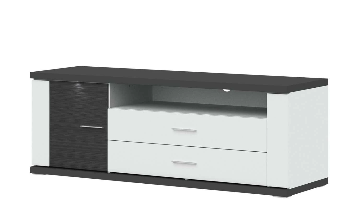 uno TV-Lowboard Titan | Weiß / Graphit (Nachbildung) 1 uno TV-Lowboard Titan | Weiß / Graphit (Nachbildung)