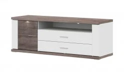 uno TV-Lowboard Titan | Weiß / Eiche Trüffel (Nachbildung)