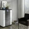 uno Kommode Titan | Weiß / Graphit (Nachbildung)