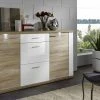 uno Sideboard Titan | Weiß / Eiche sägerau (Nachbildung)