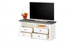 maison bleue TV-Element Petit Chalet | 119|cm Weiß / Graphit -Kommode & Sideboards Verkäufe 12200722 3 202206231234