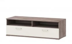 uno Lowboard Onyx | Vanille / Eiche Trüffel sägerau (Nachbildung)