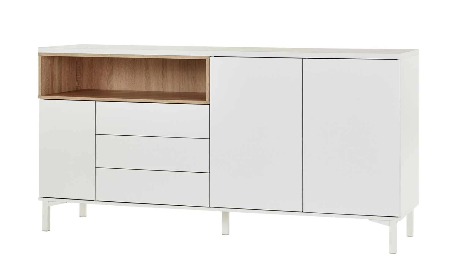 Roomers Sideboard Case | Weiß / Eiche sägerau (Nachbildung) 3 Roomers Sideboard Case | Weiß / Eiche sägerau (Nachbildung) – Bild 3