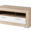 TV-Lowboard Fiesta | Eiche sägerau (Nachbildung) / Weiß