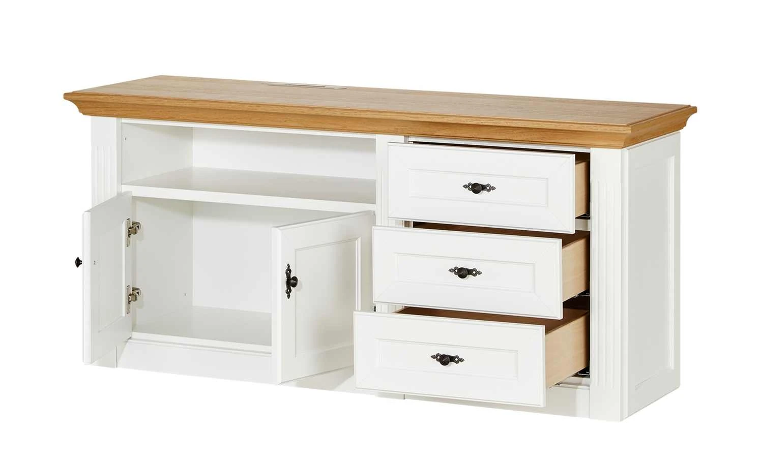 maison bleue TV-Element Petit Chalet | Weiß / Asteiche 3 maison bleue TV-Element Petit Chalet | Weiß / Asteiche – Bild 3