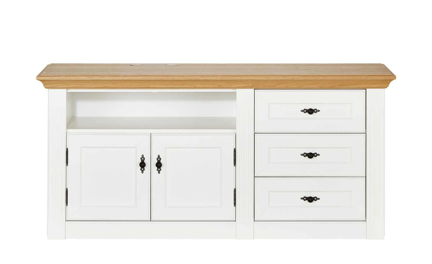 maison bleue TV-Element Petit Chalet | Weiß / Asteiche 4 maison bleue TV-Element Petit Chalet | Weiß / Asteiche – Bild 4