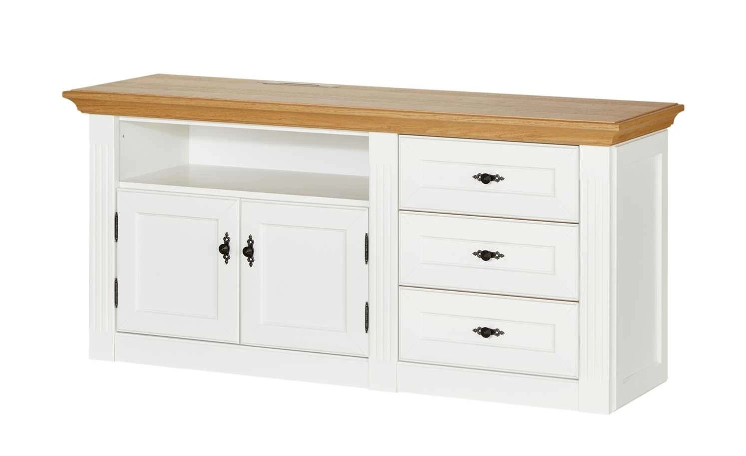 maison bleue TV-Element Petit Chalet | Weiß / Asteiche 1 maison bleue TV-Element Petit Chalet | Weiß / Asteiche