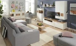 Sideboard Cortina | Weiß/ Eiche Altholz (Nachbildung)