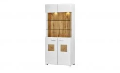 Vitrine Cortina | Weiß / Eiche Altholz (Nachbildung) -Kommode & Sideboards Verkäufe 12205228 10 202106281241