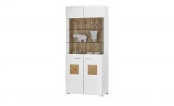 Vitrine Cortina | Weiß / Eiche Altholz (Nachbildung) -Kommode & Sideboards Verkäufe 12205228 12 202106281241