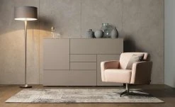 Gallery M Highboard Merano | 48|cm Ausrichtung rechts Titangrau