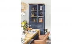 Vitrine Varese | Graphitgrau / Asteiche (Nachbildung)