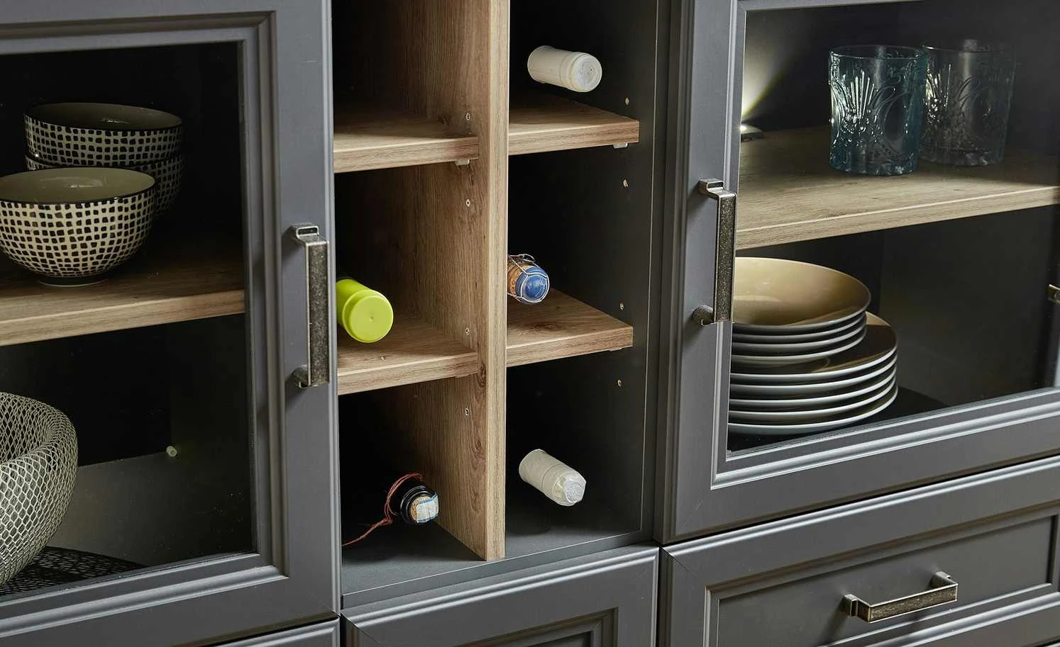 Highboard Varese | Graphitgrau / Asteiche (Nachbildung) 11 Highboard Varese | Graphitgrau / Asteiche (Nachbildung) – Bild 11