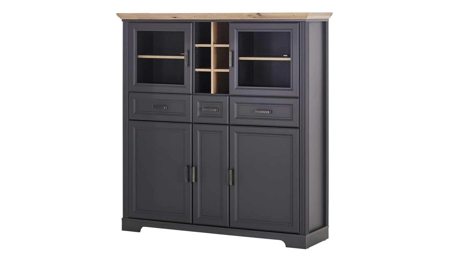 Highboard Varese | Graphitgrau / Asteiche (Nachbildung) 2 Highboard Varese | Graphitgrau / Asteiche (Nachbildung) – Bild 2