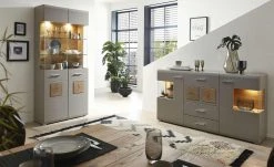 Sideboard Cortina | Basaltgrau / Eiche Altholz (Nachbildung) -Kommode & Sideboards Verkäufe 12209109 9 202106232232