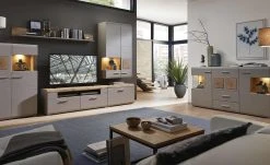 Vitrine Cortina | Basalt / Eiche Altholz (Nachbildung) -Kommode & Sideboards Verkäufe 12209112 5 201908222239