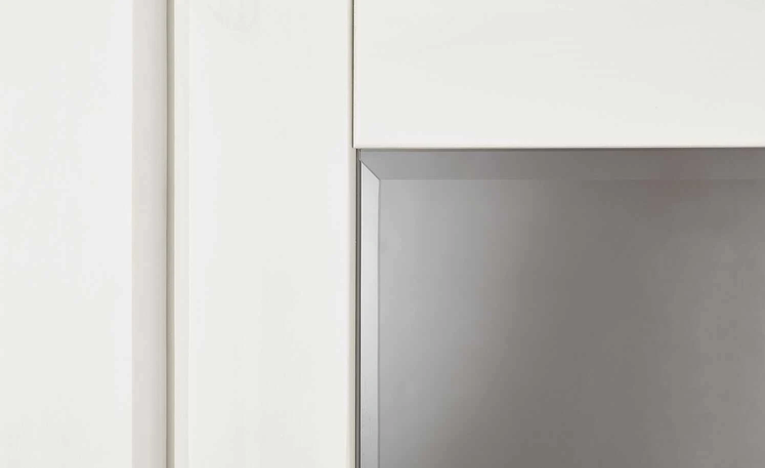 maison bleue Highboard Florian | Weiß / Grau Türen mit Glaseinsatz 4 maison bleue Highboard Florian | Weiß / Grau Türen mit Glaseinsatz – Bild 4