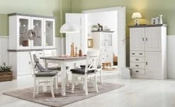 maison bleue Sideboard Florian | Weiß / Grau